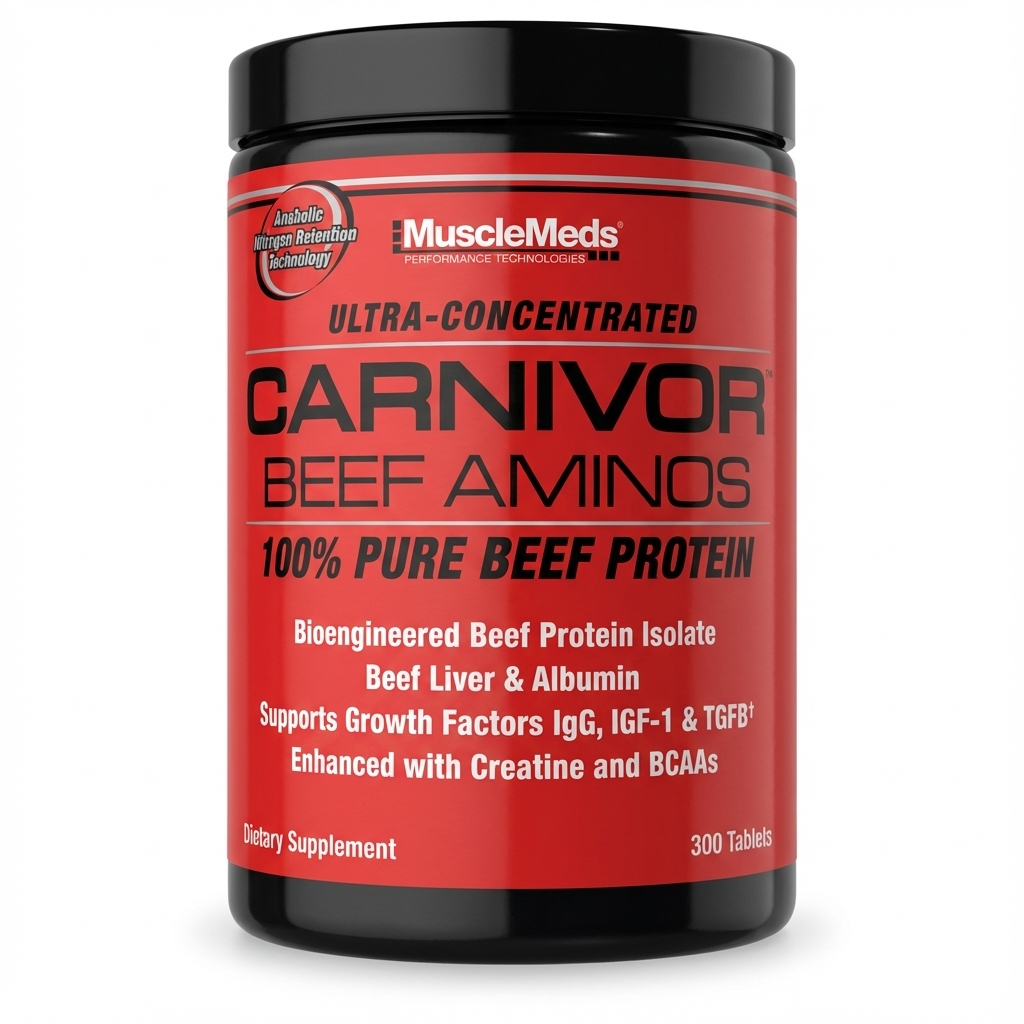 MuscleMeds Carnivor Beef Aminos – آمینو بیف کارنیور ماسل‌مدز (۳۰۰ عددی)