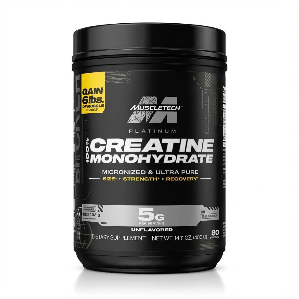 Muscletech Platinum 100% Creatine Monohydrate – کراتین مونوهیدرات پلاتینیوم ماسل‌تک
